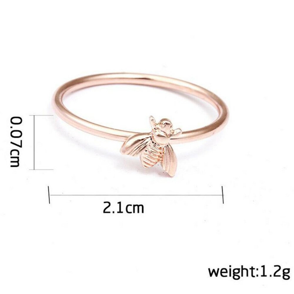 New Simple Rose Gold Bee Ring - Picture 2 of 2